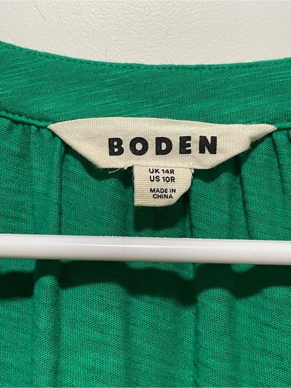 Boden Boho Corinna Ric Rac Green Long Sleeve Jersey Dress Festive & Fun - Picture 8 of 11